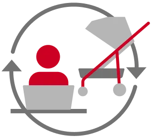 育児休暇復職率のアイコン